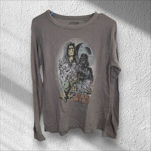 Star Wars Gray Textured Shirt junior’s large